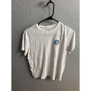 Figs Shirt Womens Size XS‎  White Crew Neck Short Sleeve Graphic